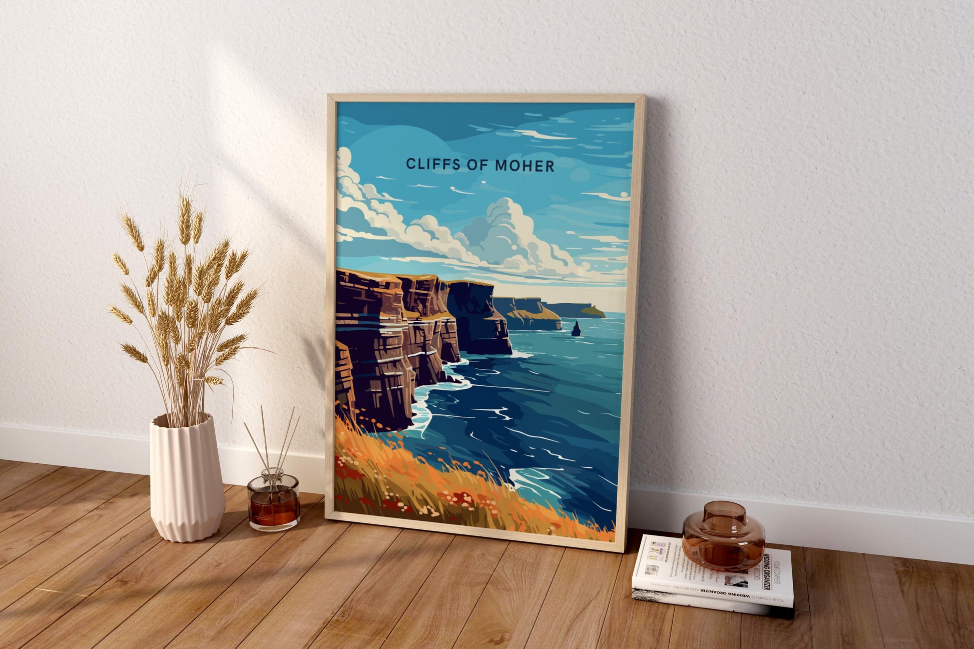 Cliffs of Moher Ireland Travel Print Poster - Pitchers Design