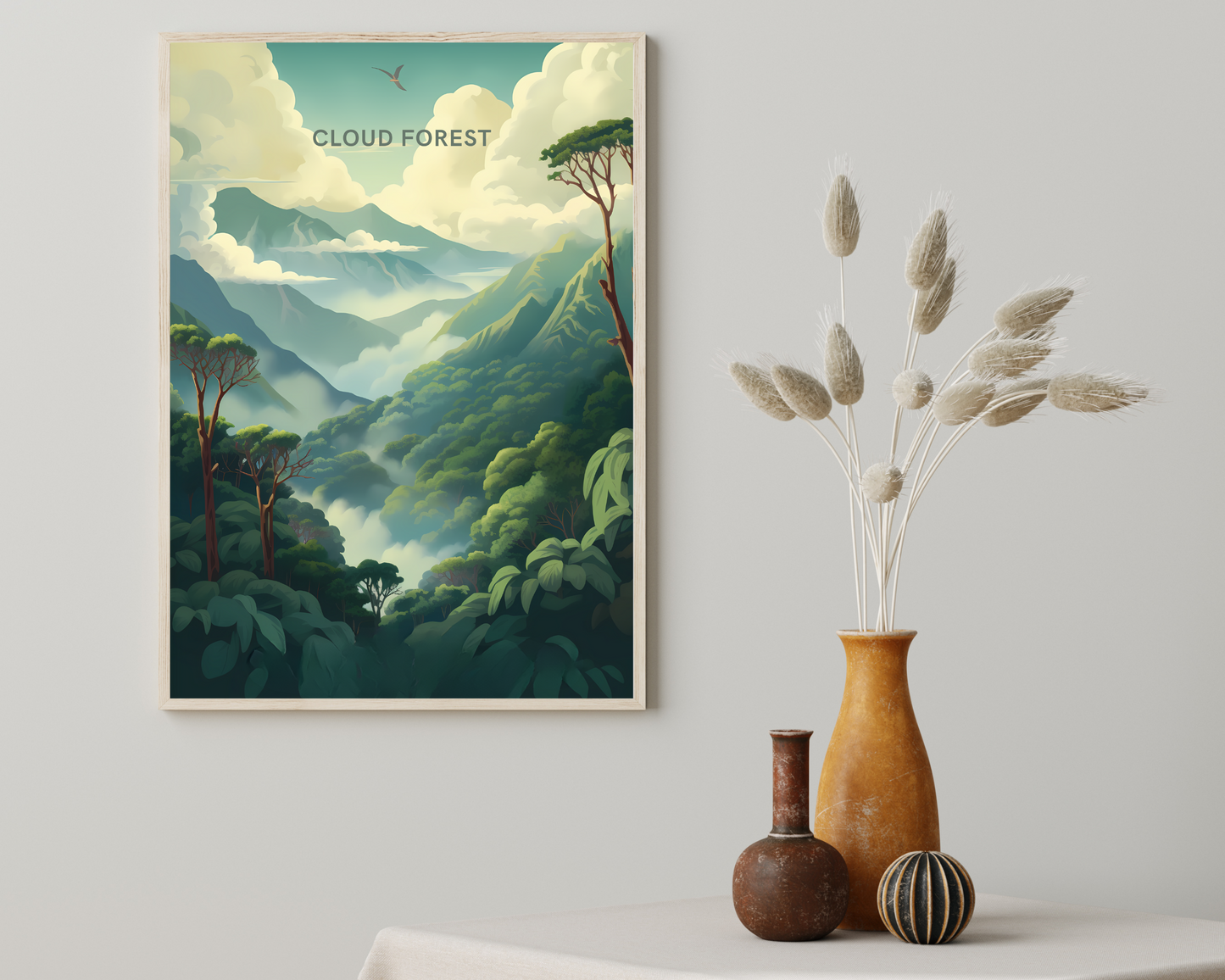 Cloud Forest Costa Rica Travel Poster Print - Pitchers Design