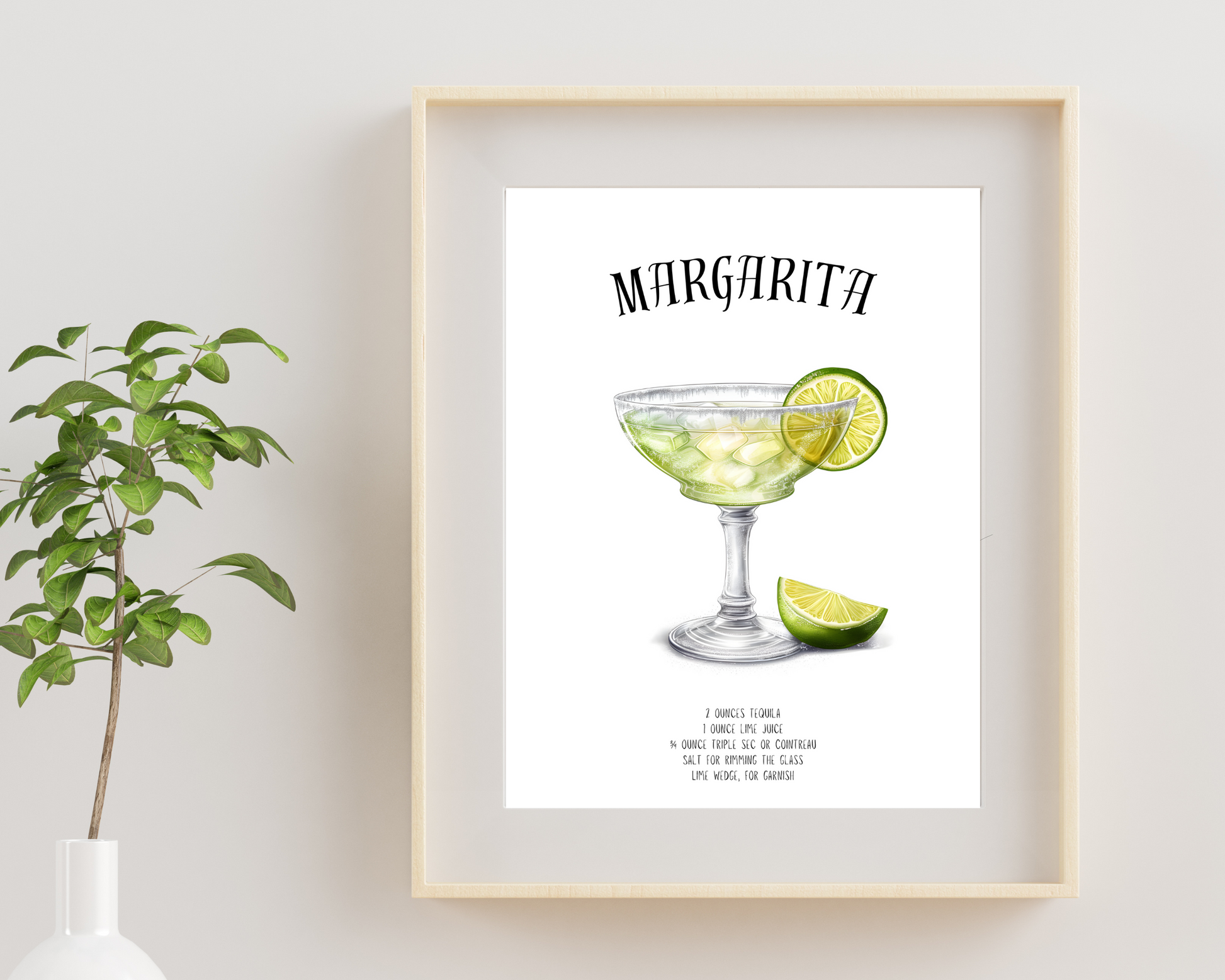 Margarita Cocktail Poster Print - Pitchers Design