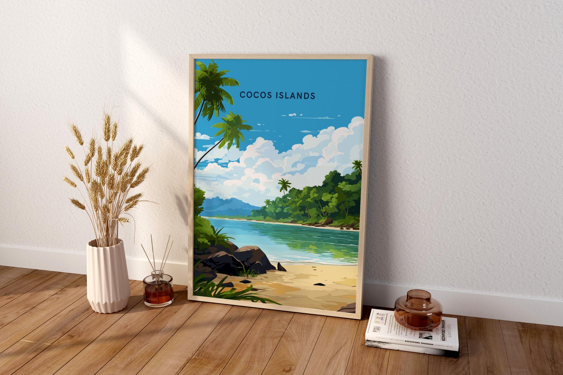 Cocos (Keeling) Islands Australia Travel Print Poster - Pitchers Design