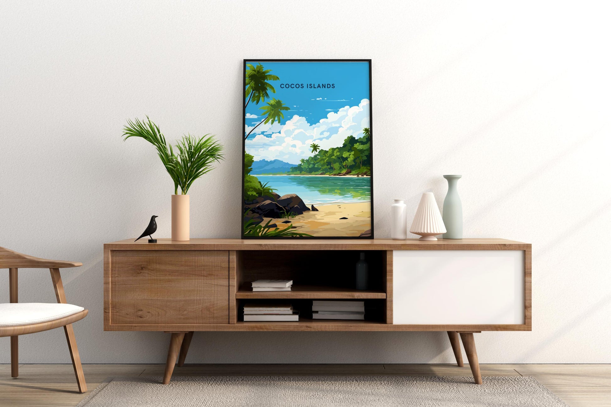 Cocos (Keeling) Islands Australia Travel Print Poster - Pitchers Design