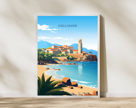 Collioure France Travel Poster Print - Pitchers Design