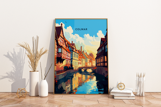 Póster de impresión de viajes de Colmar Francia