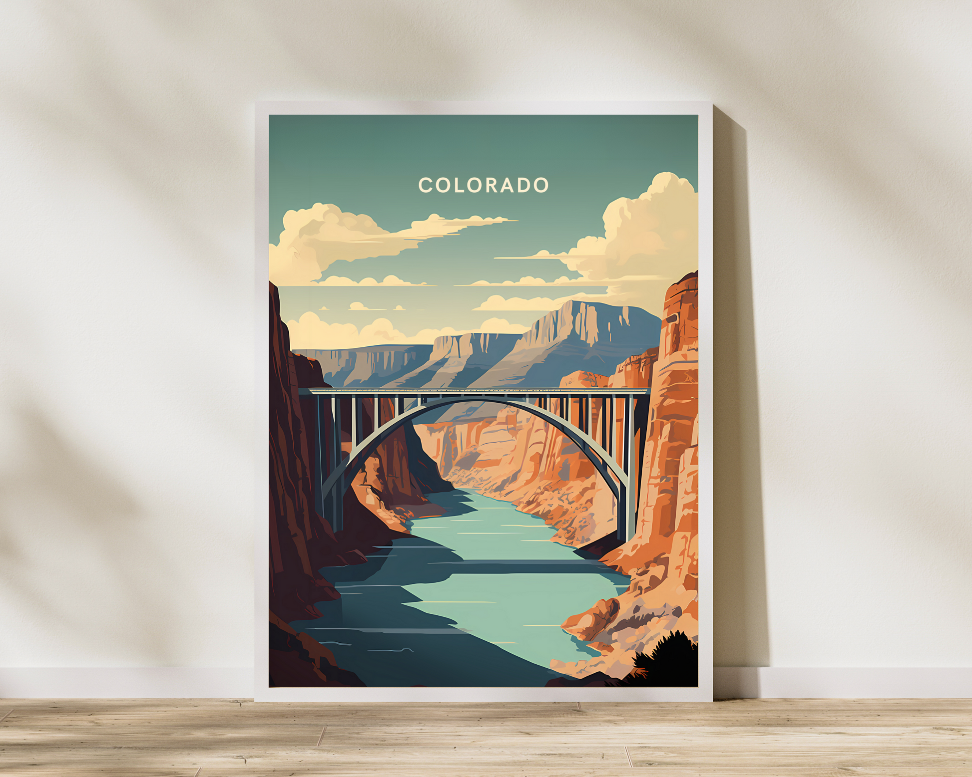 Colorado Bridge USA Travel Poster Print - Pitchers Design