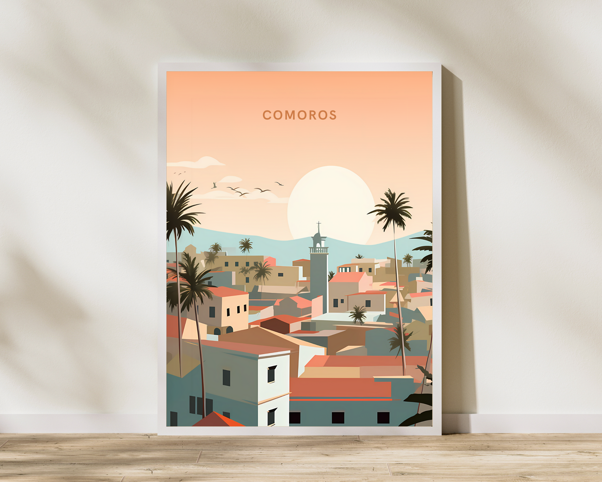 Comoros Africa Travel Poster Print - Pitchers Design