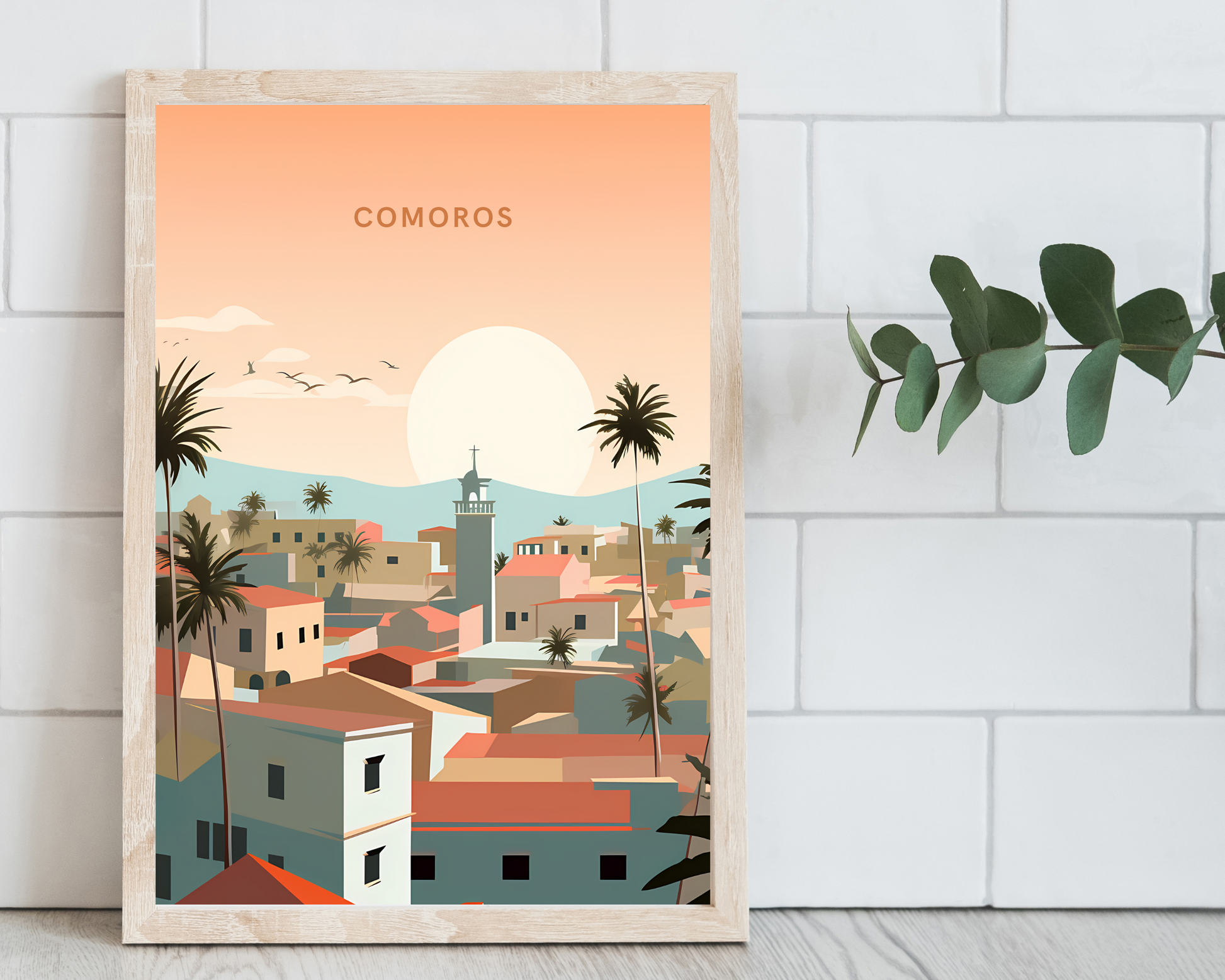 Comoros Africa Travel Poster Print - Pitchers Design