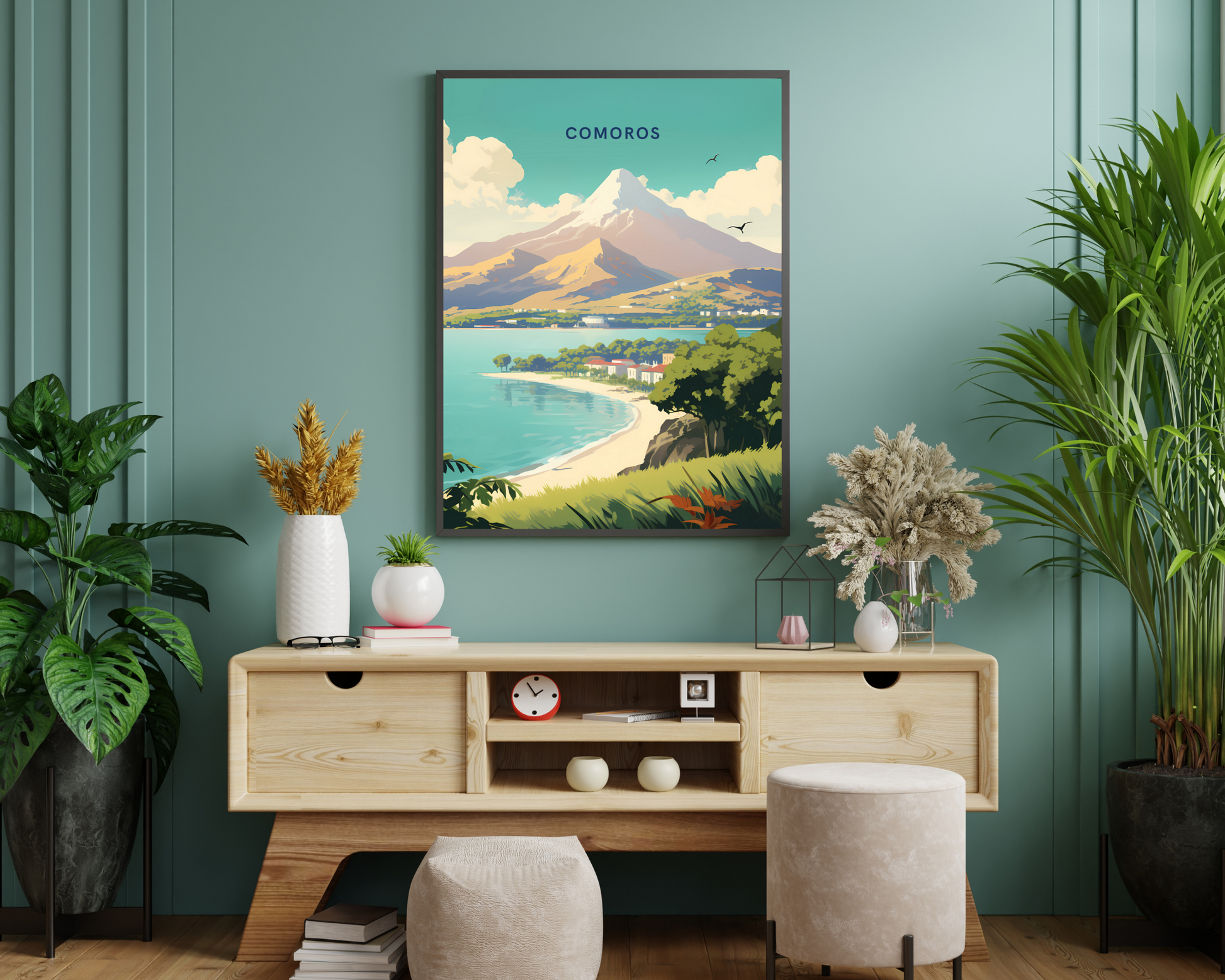 Comoros East Africa Travel Poster Print - Pitchers Design