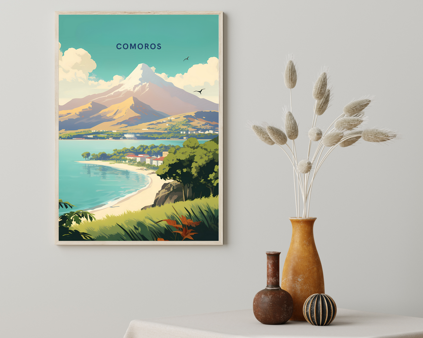 Comoros East Africa Travel Poster Print - Pitchers Design