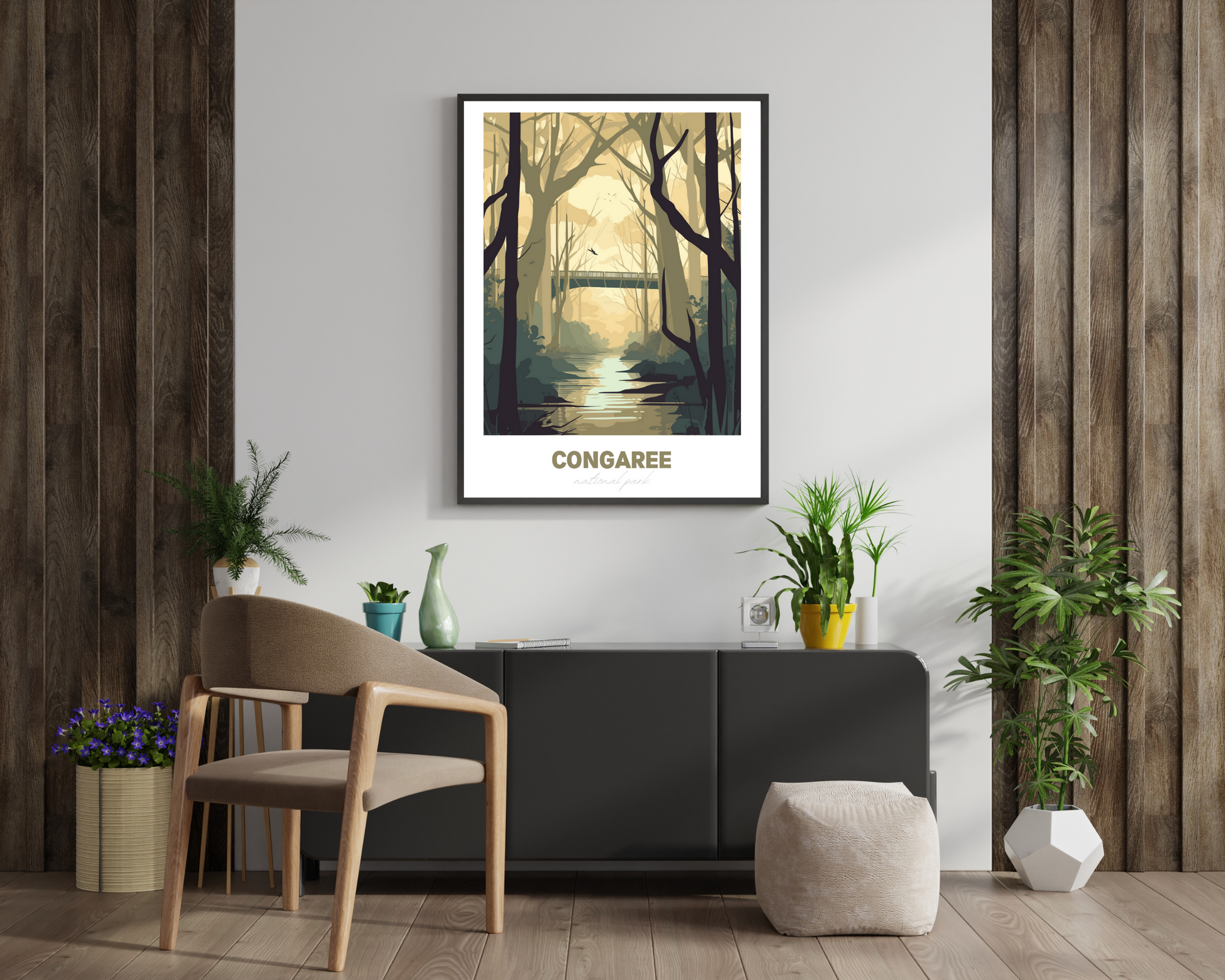 Congaree National Park Travel Poster Print - Pitchers Design