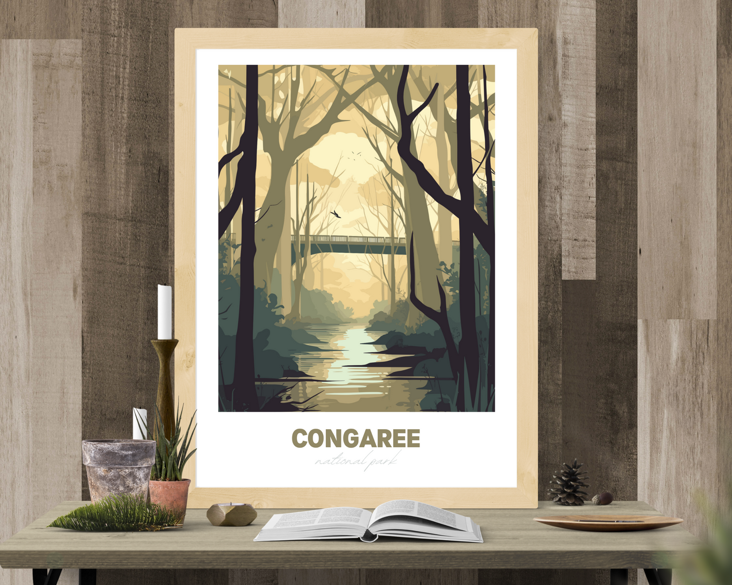 Congaree National Park Travel Poster Print - Pitchers Design