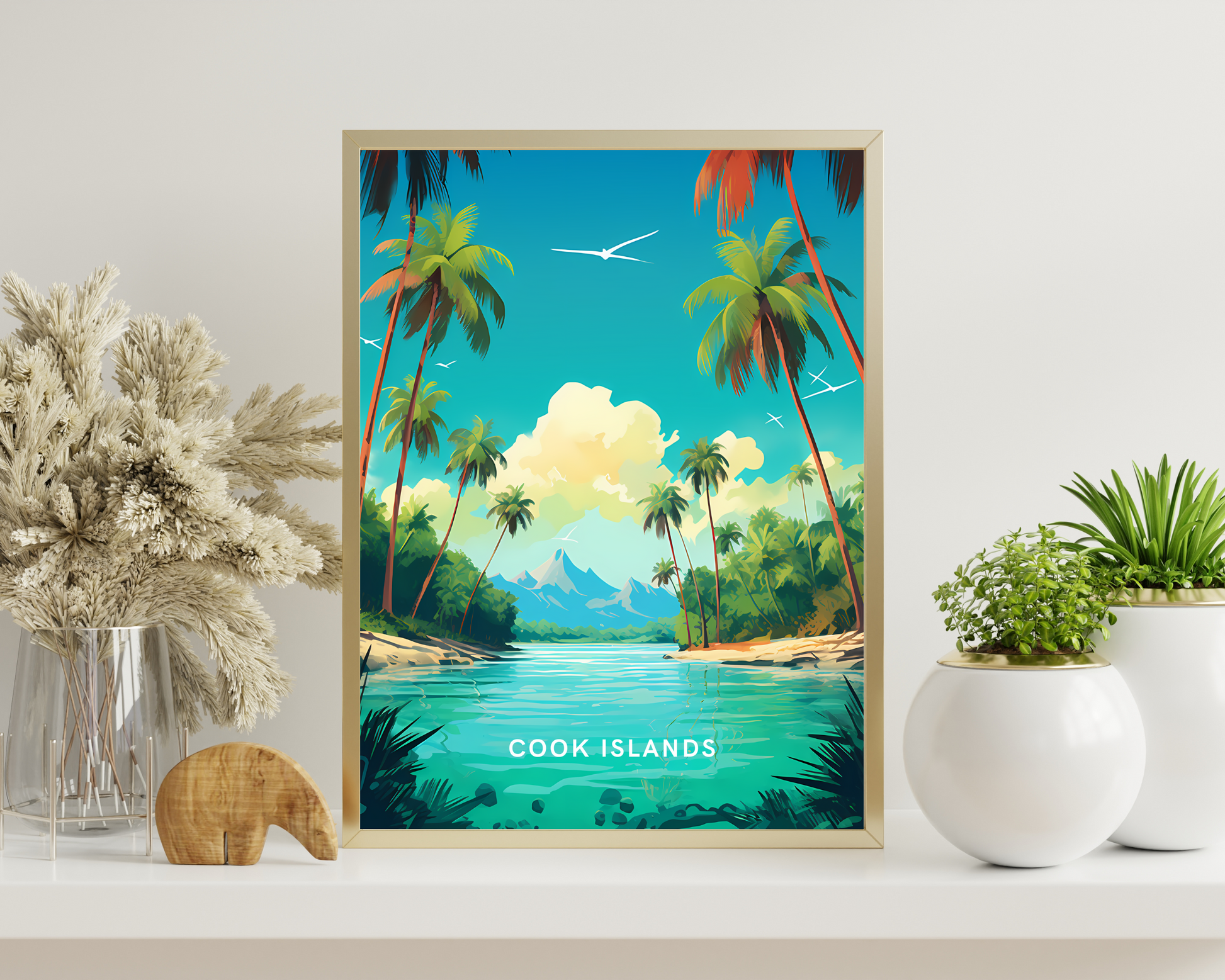 Cook Islands Travel Poster Print - Pitchers Design