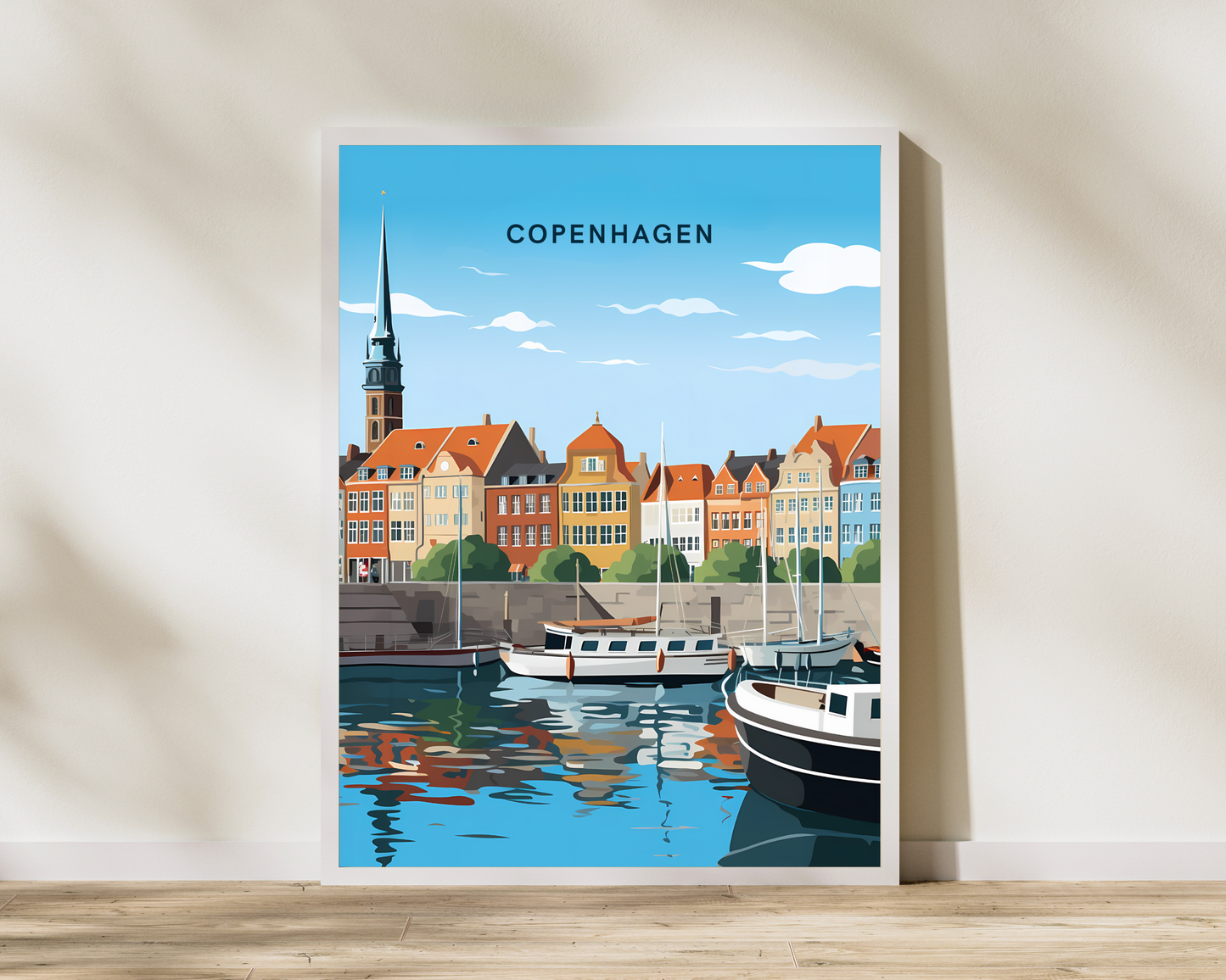 Copenhagen Denmark Travel Poster Print - Pitchers Design