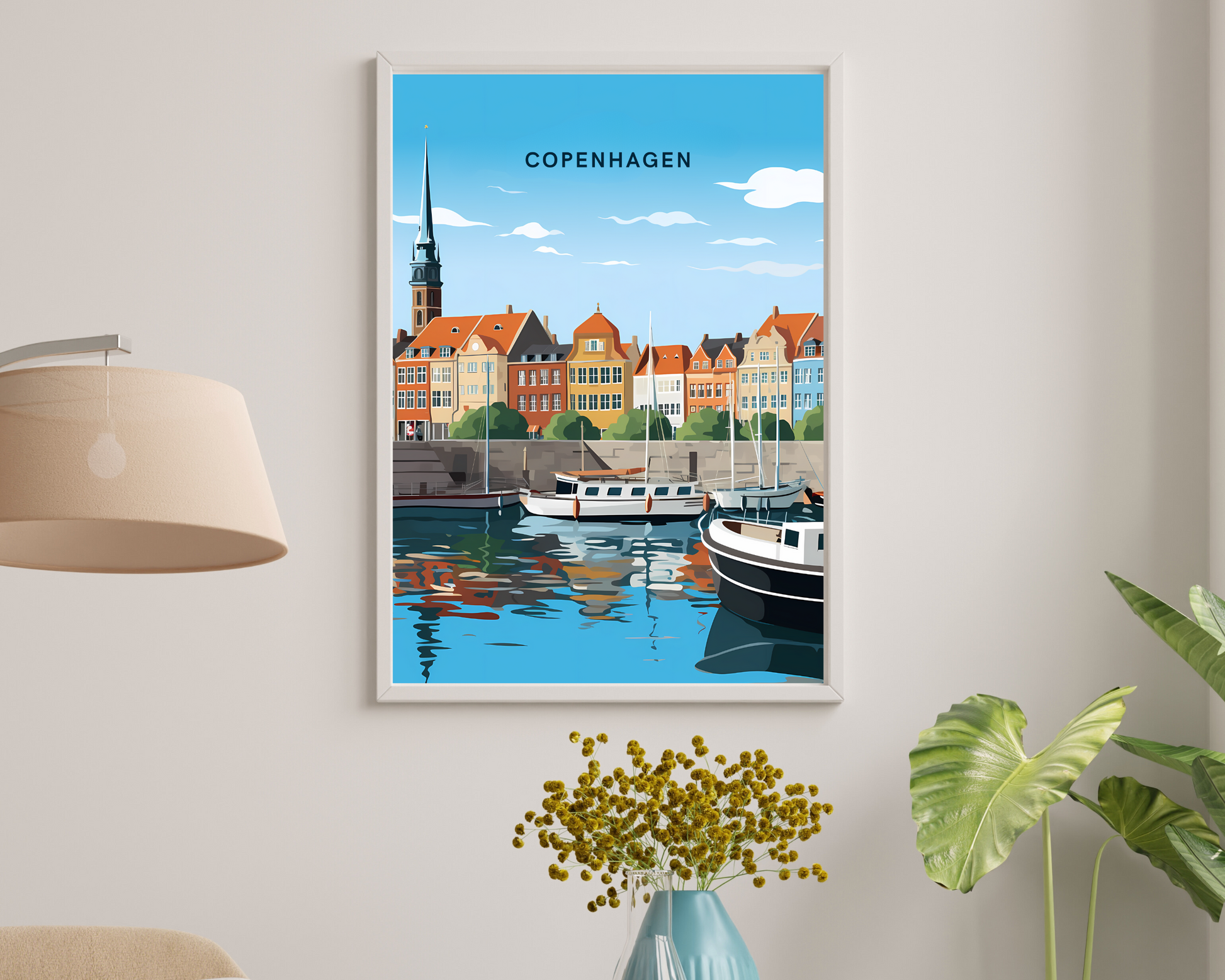 Copenhagen Denmark Travel Poster Print - Pitchers Design