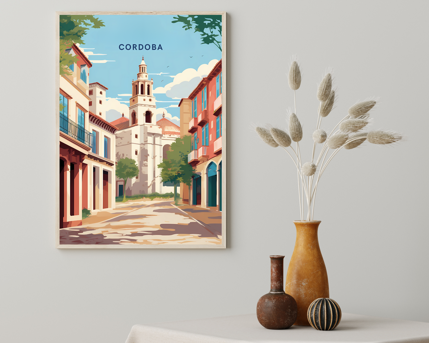 Córdoba Spain Travel Poster Print - Pitchers Design