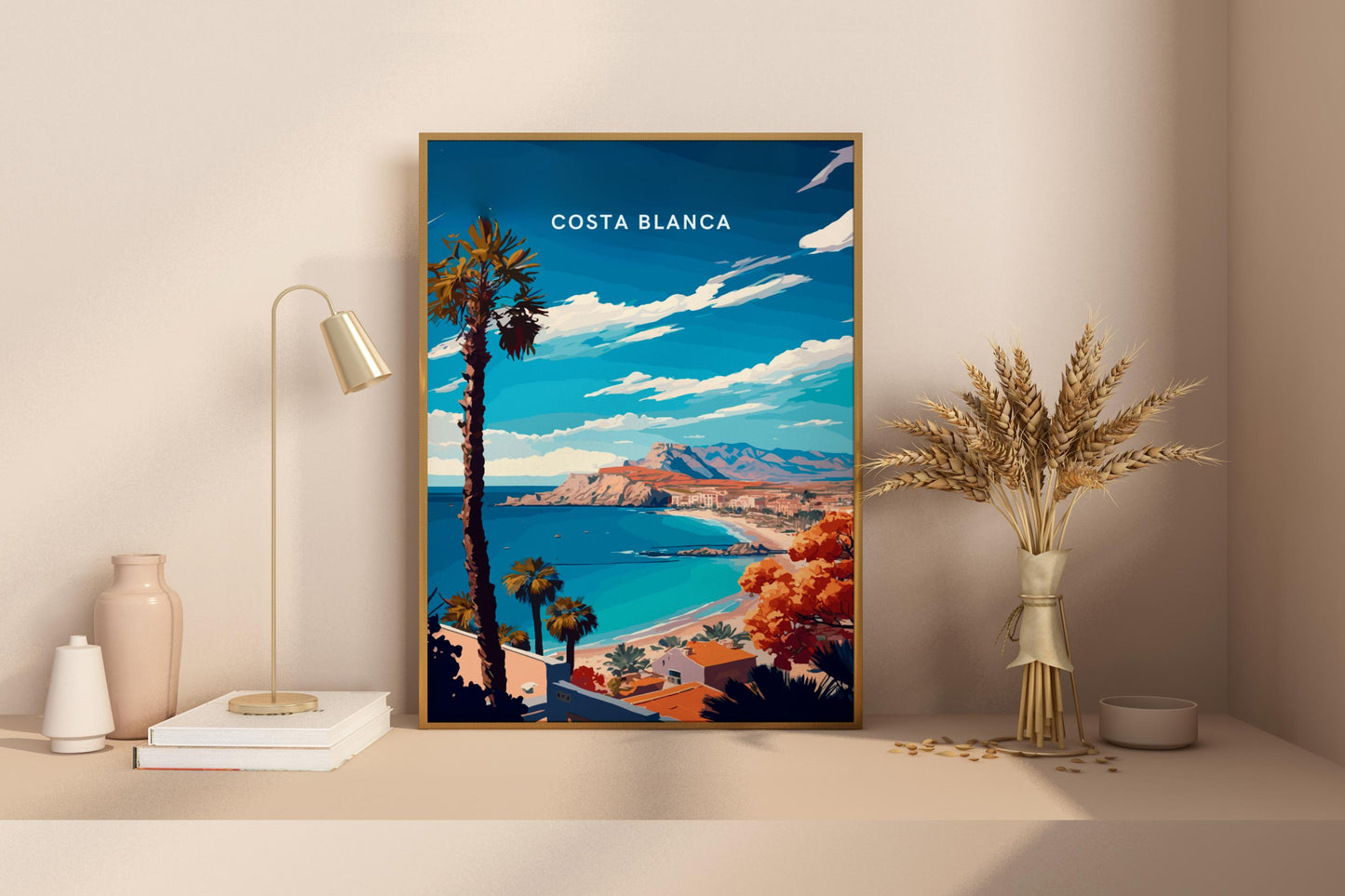 Costa Blanca Spain Travel Print Poster