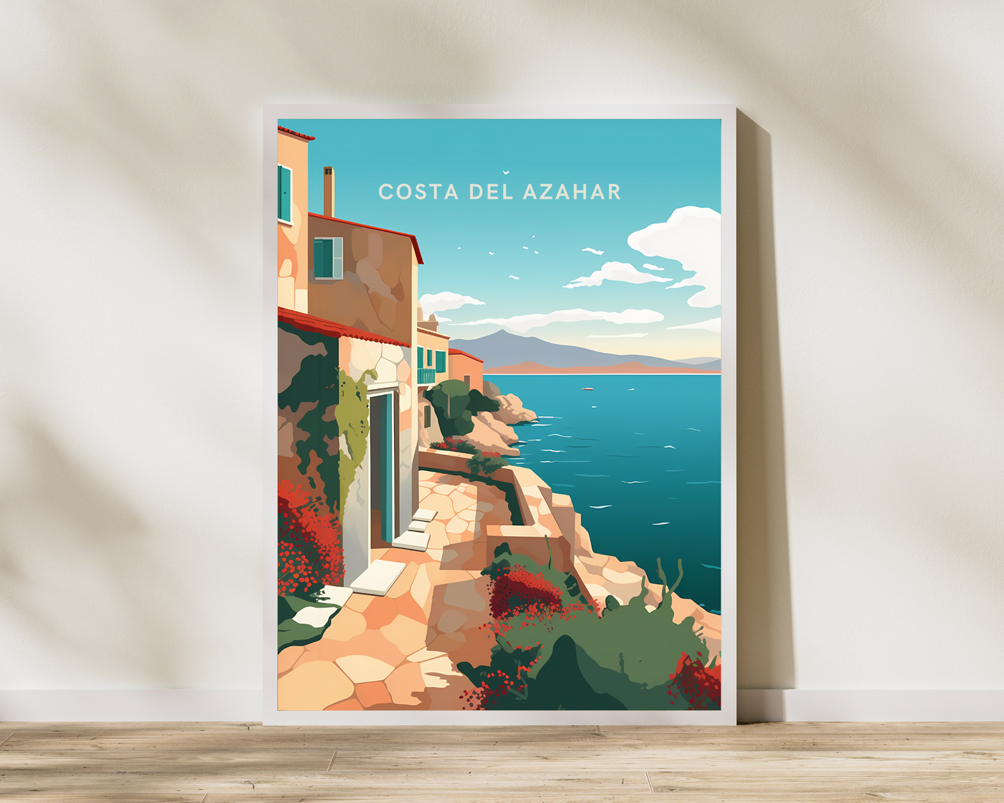 Costa del Azahar Spain Travel Poster Print - Pitchers Design