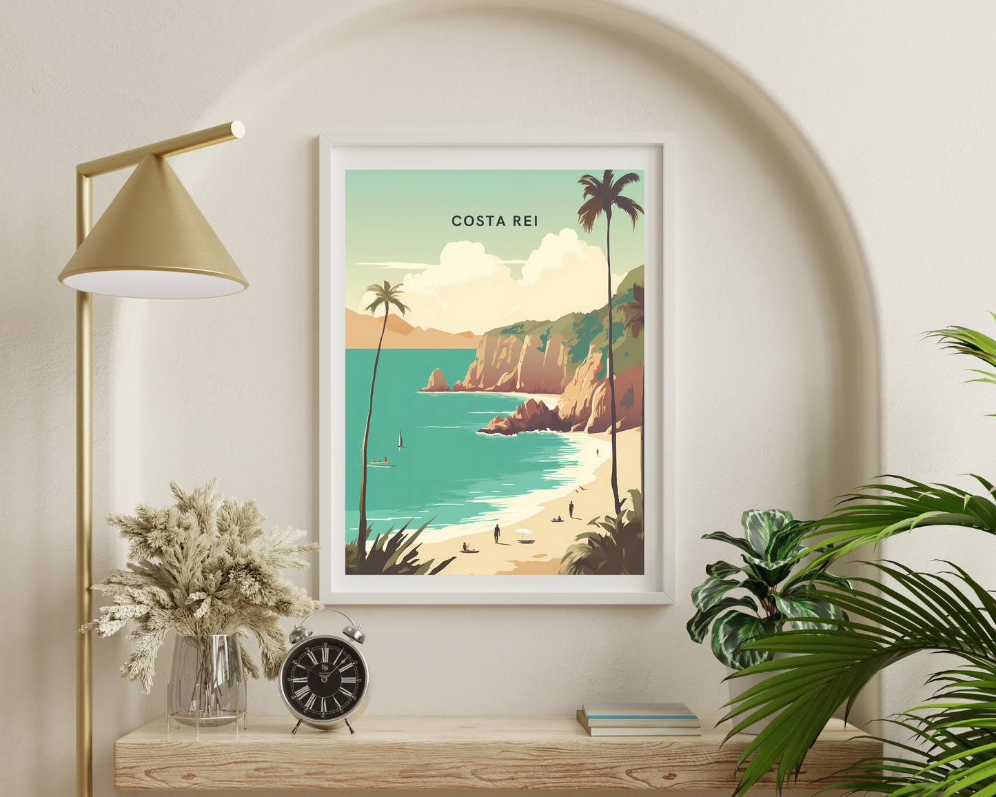 Costa Rei Sardinia Italy Travel Poster Print - Pitchers Design