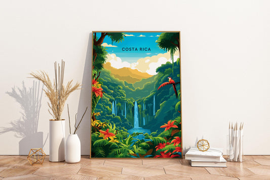 Costa Rica Rainforest Travel Print Poster - Pitchers Design