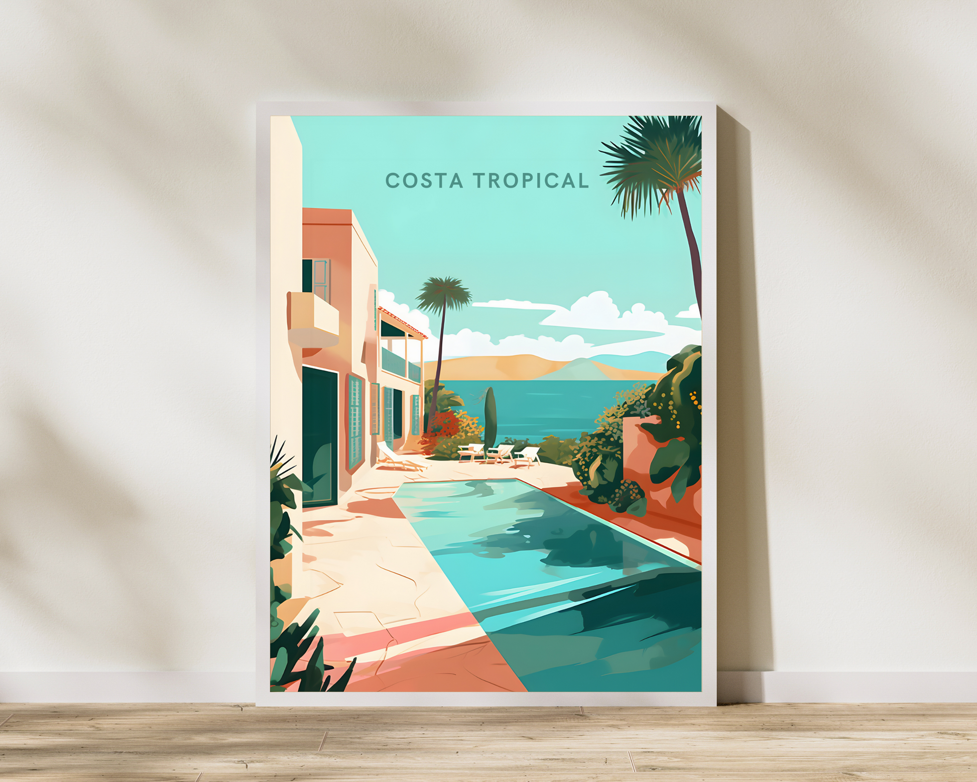 Costa Tropical Spain Travel Poster Print - Pitchers Design