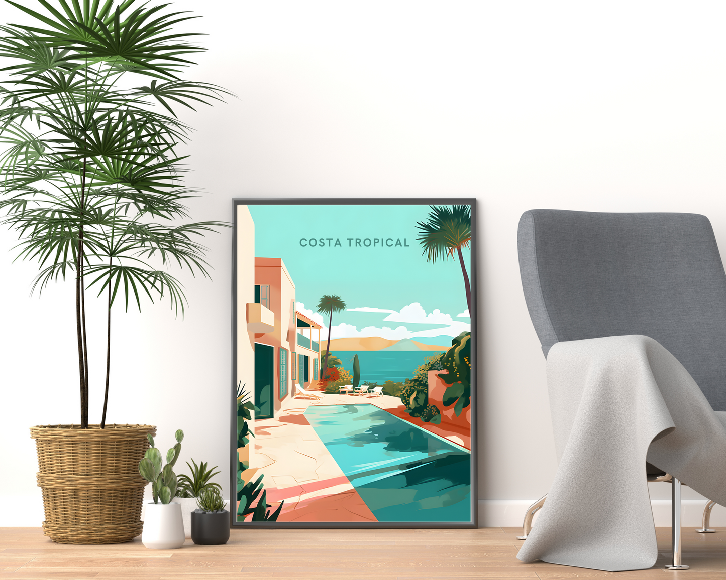 Costa Tropical Spain Travel Poster Print - Pitchers Design