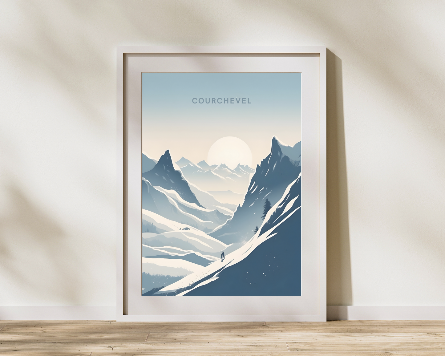 Courchevel France Ski Travel Poster Print - Pitchers Design