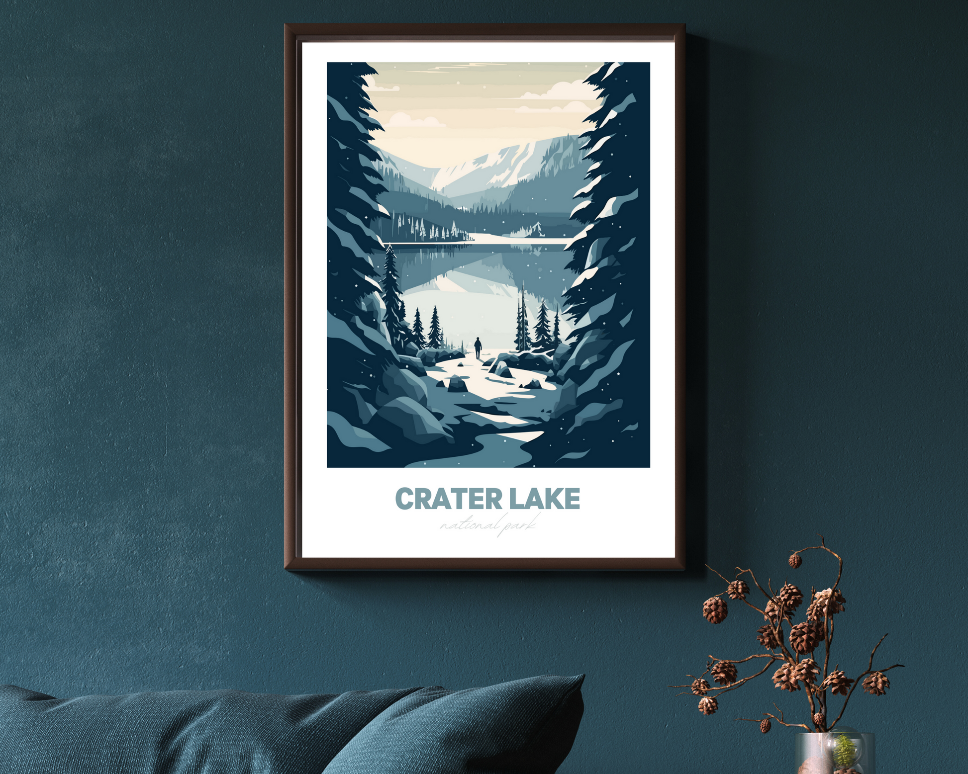 Crater Lake National Park Travel Poster Print - Pitchers Design