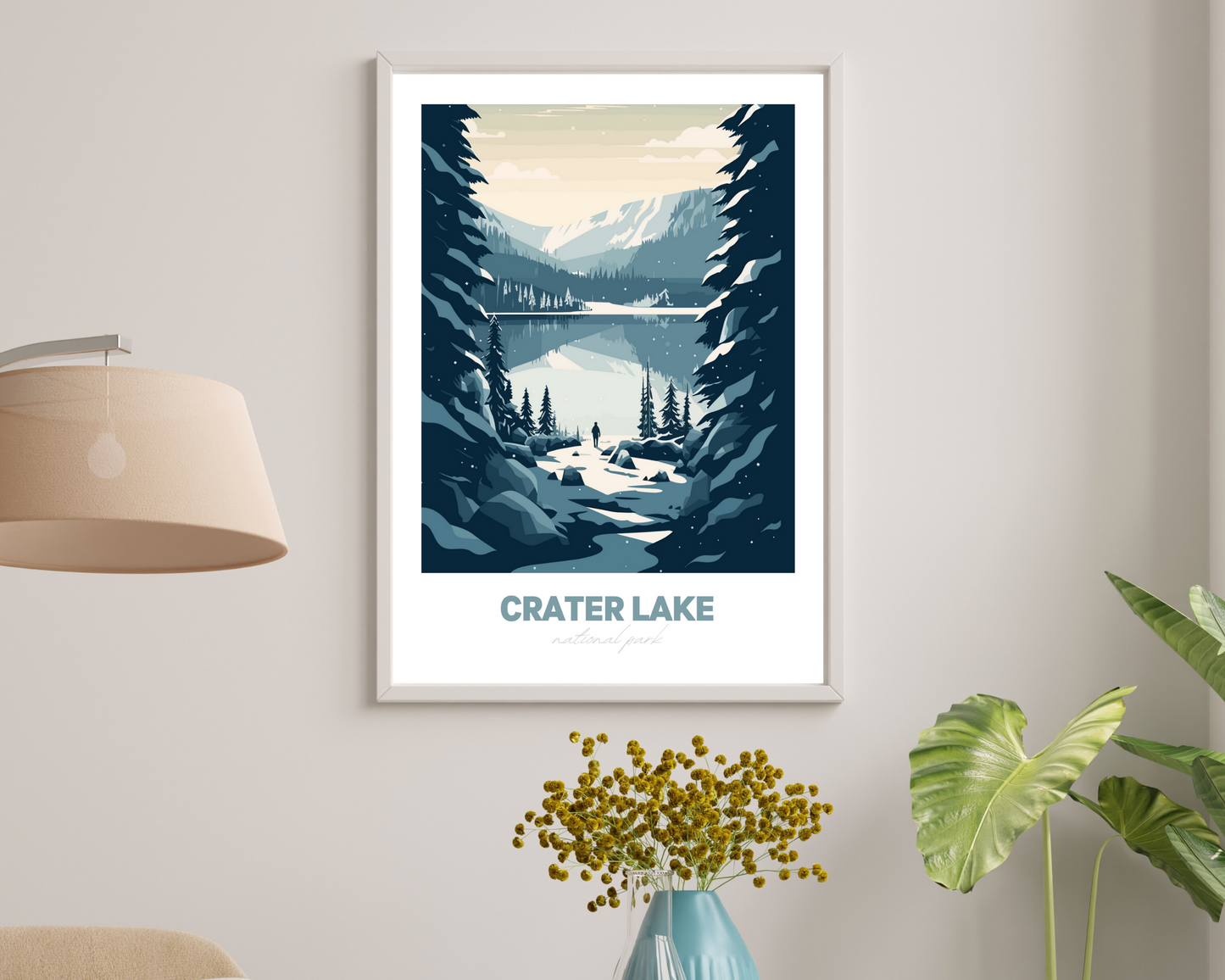 Crater Lake National Park Travel Poster Print - Pitchers Design