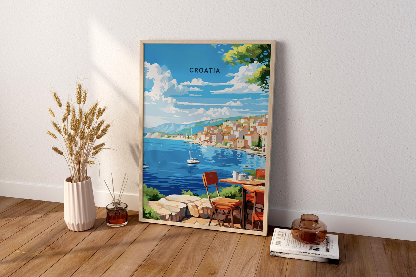 Croatia Travel Print Poster - Pitchers Design