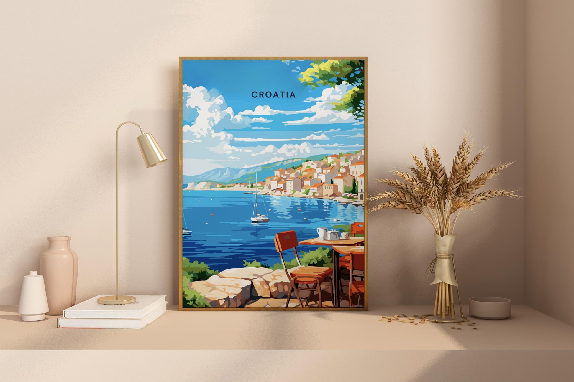 Croatia Travel Print Poster - Pitchers Design