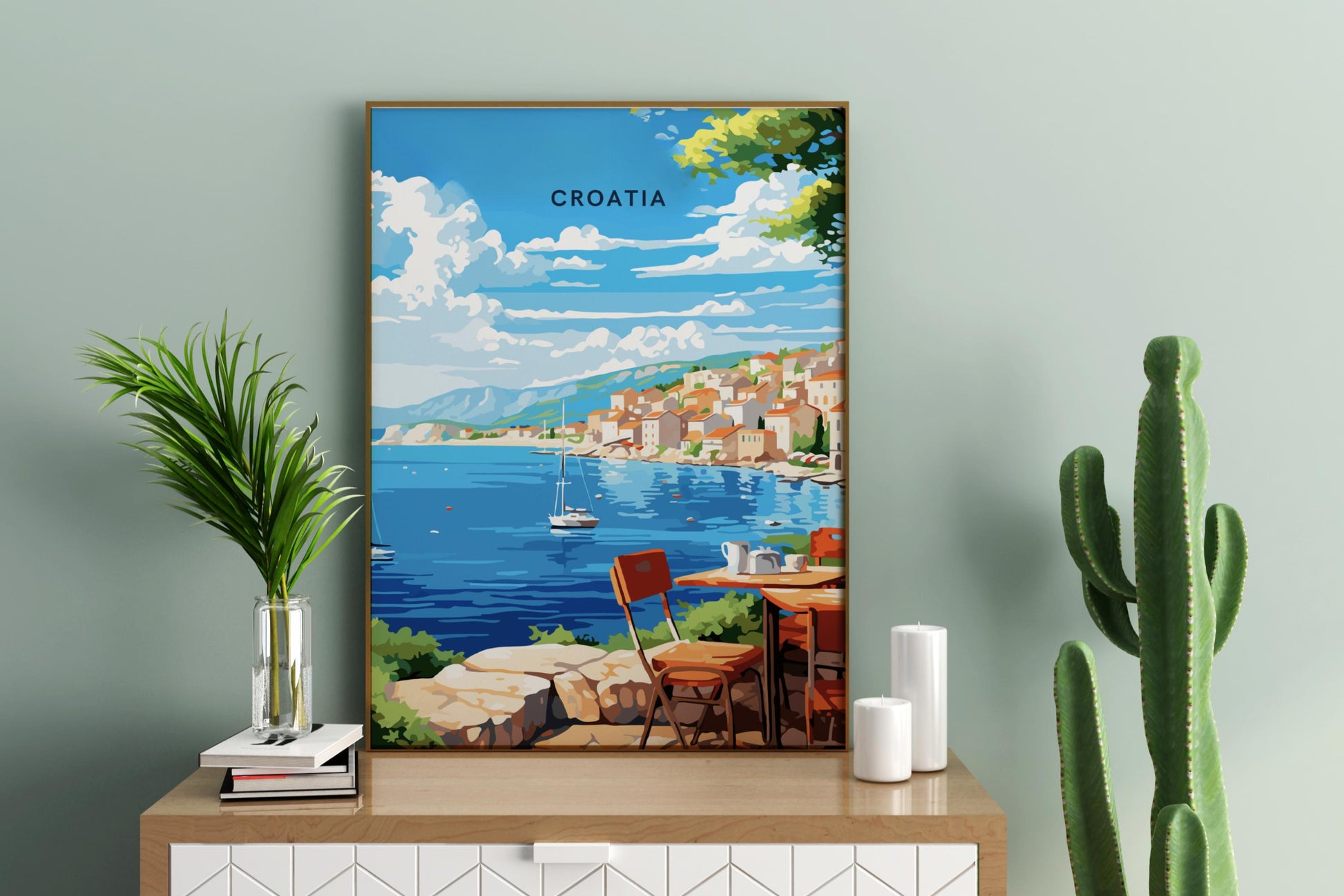 Croatia Travel Print Poster - Pitchers Design