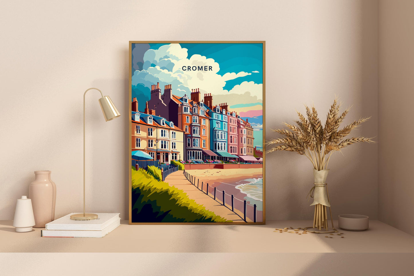 Cromer England UK Travel Print Poster - Pitchers Design