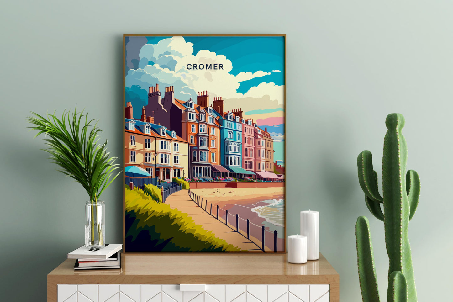 Cromer England UK Travel Print Poster - Pitchers Design