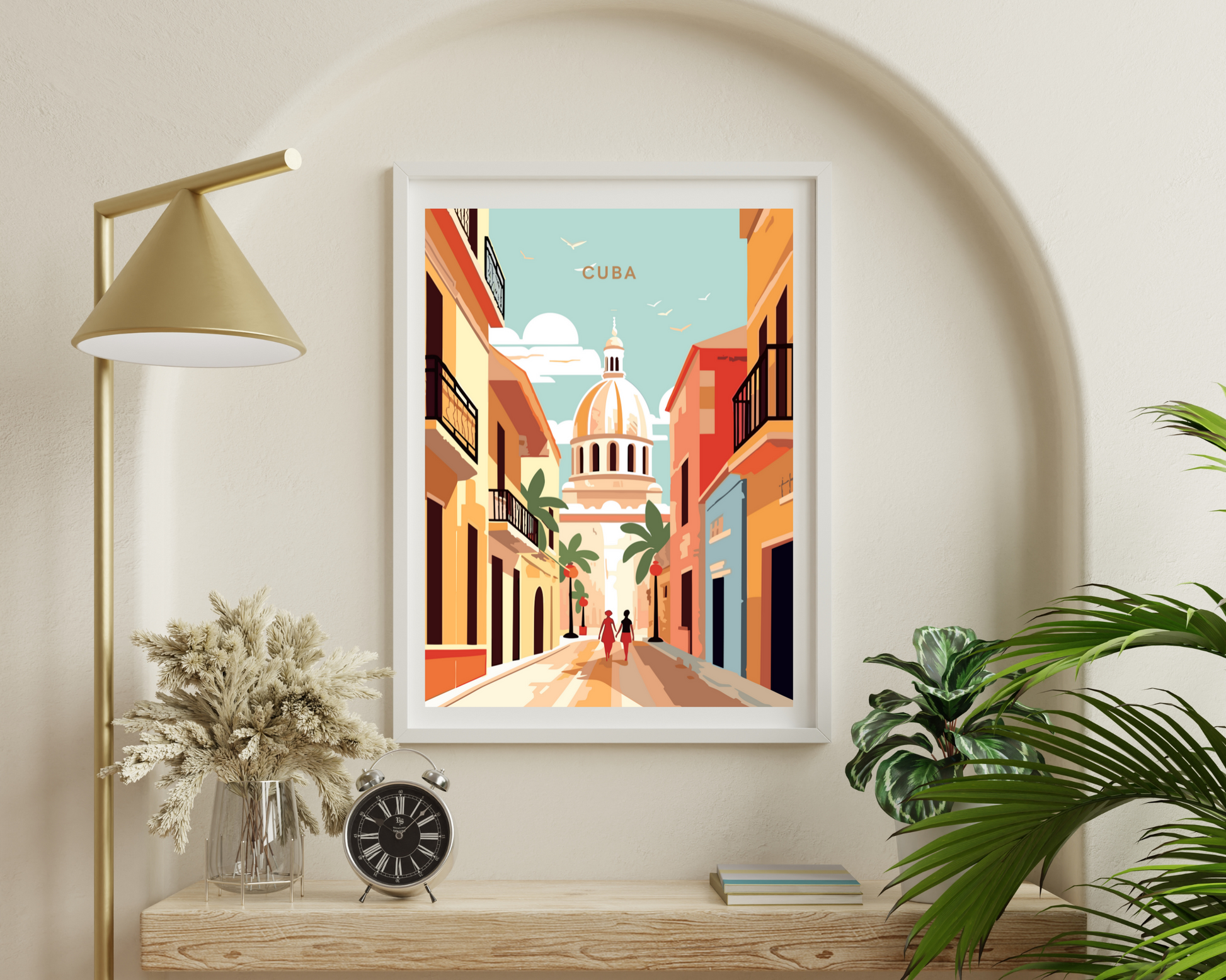 Cuba Caribbean Travel Poster Print - Pitchers Design