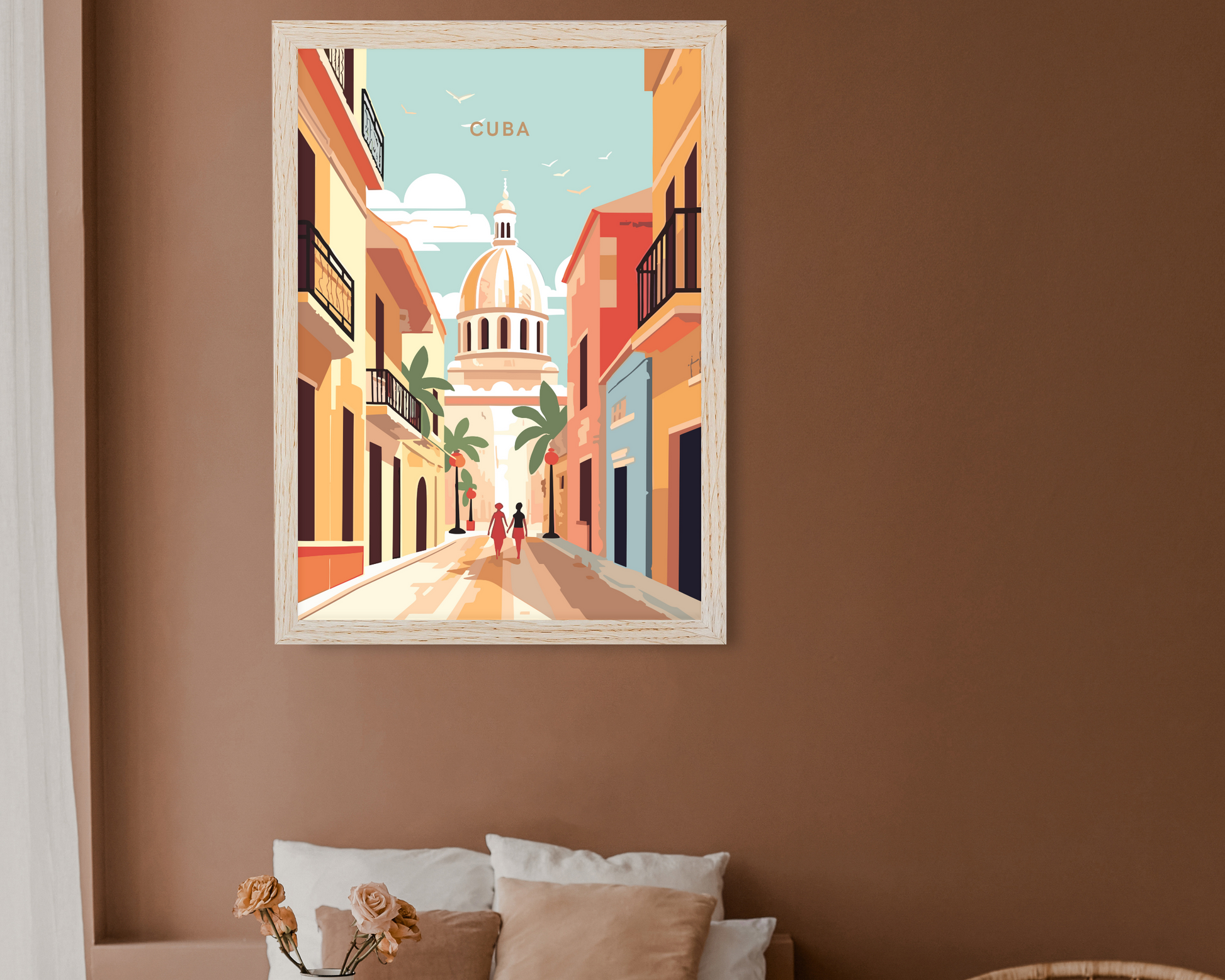 Cuba Caribbean Travel Poster Print - Pitchers Design