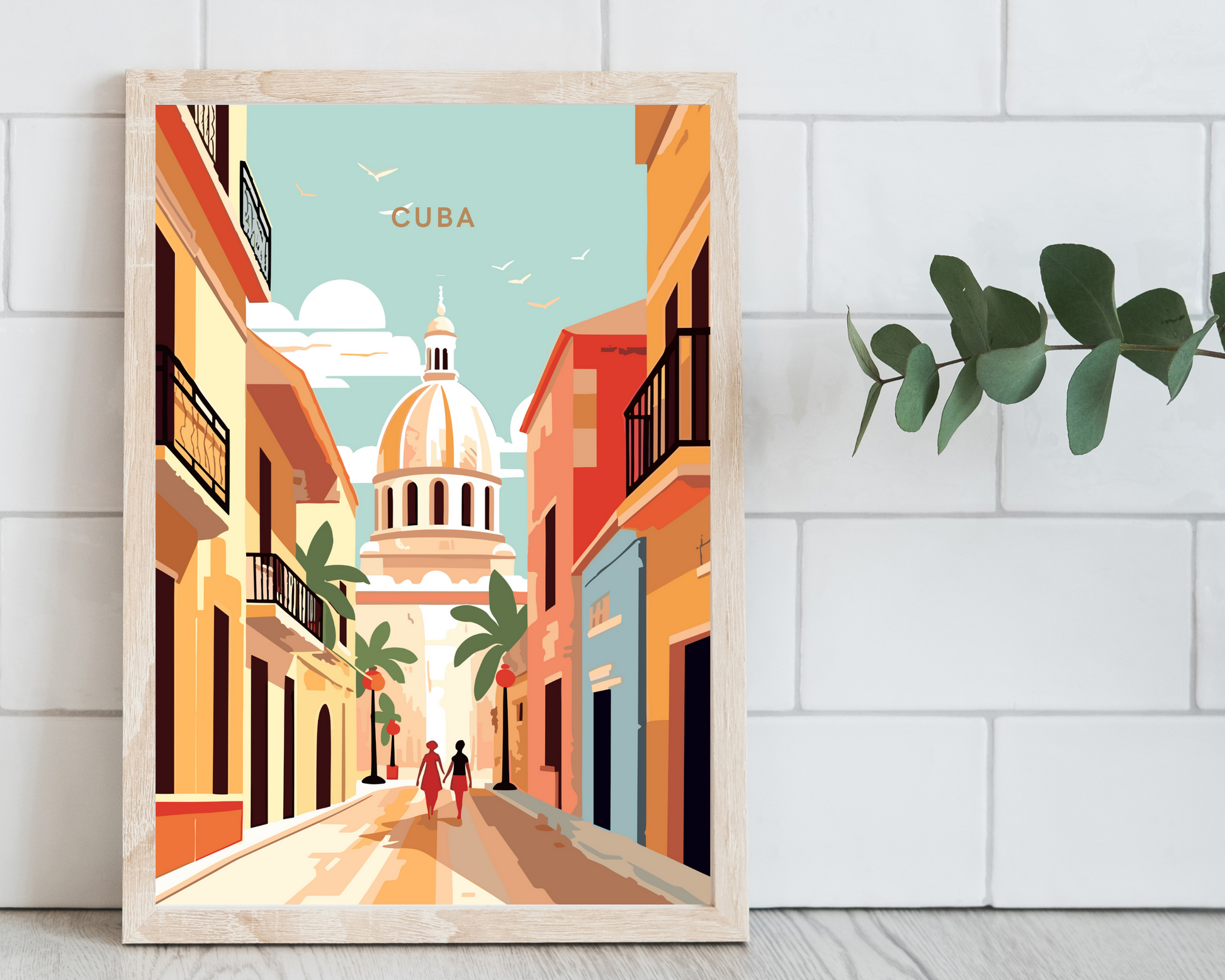 Cuba Caribbean Travel Poster Print - Pitchers Design