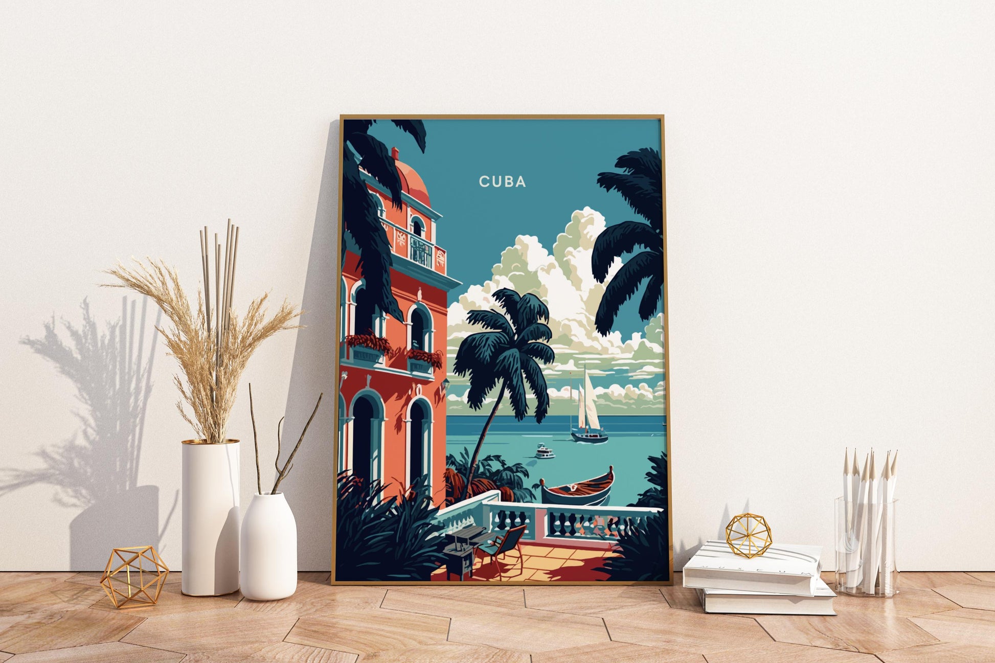 Cuba Travel Print Poster - Pitchers Design