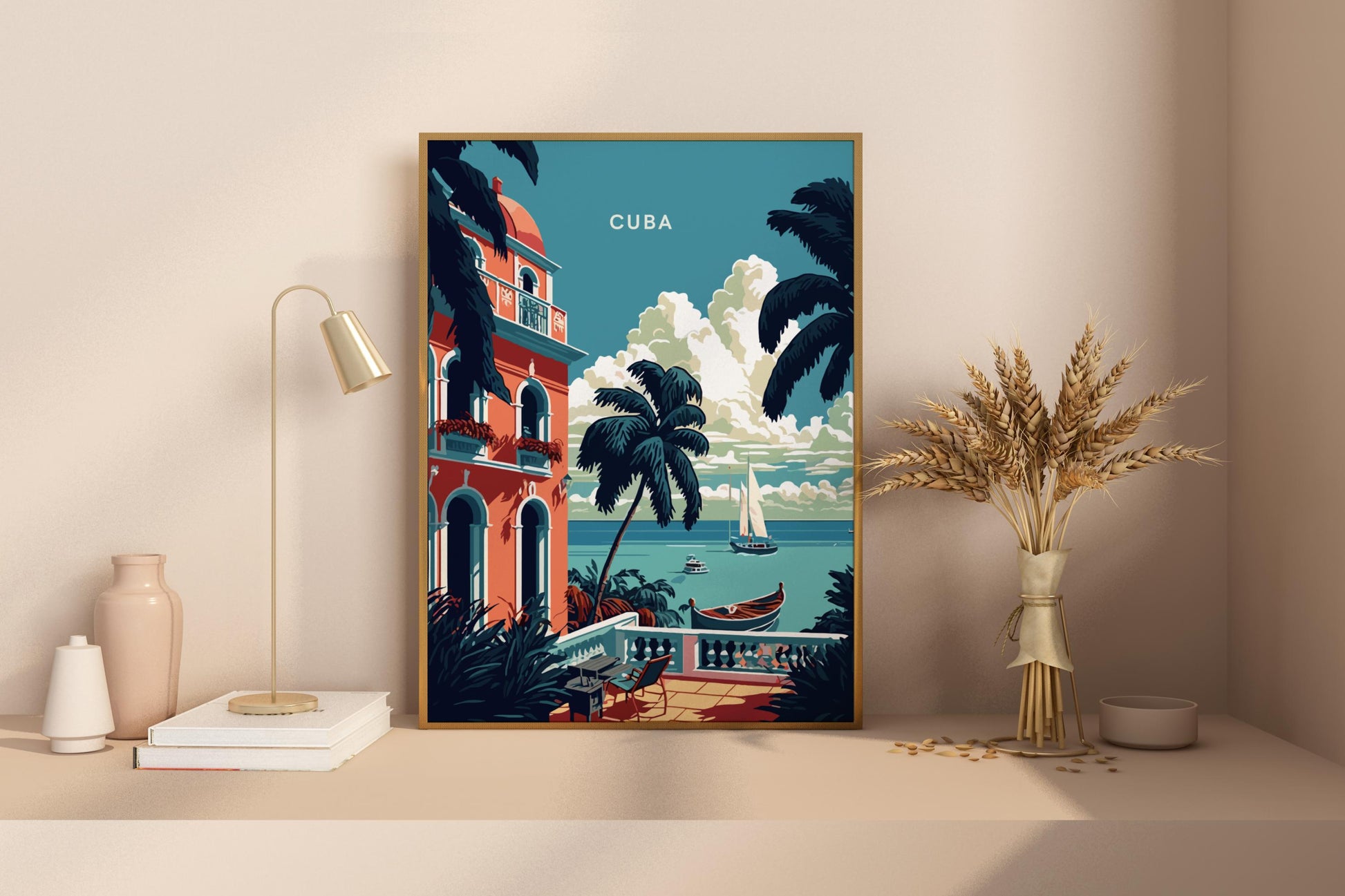 Cuba Travel Print Poster - Pitchers Design