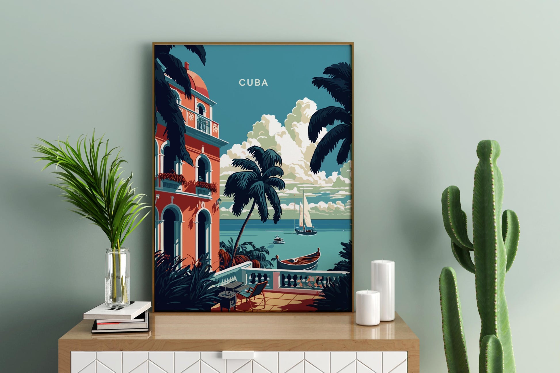 Cuba Travel Print Poster - Pitchers Design