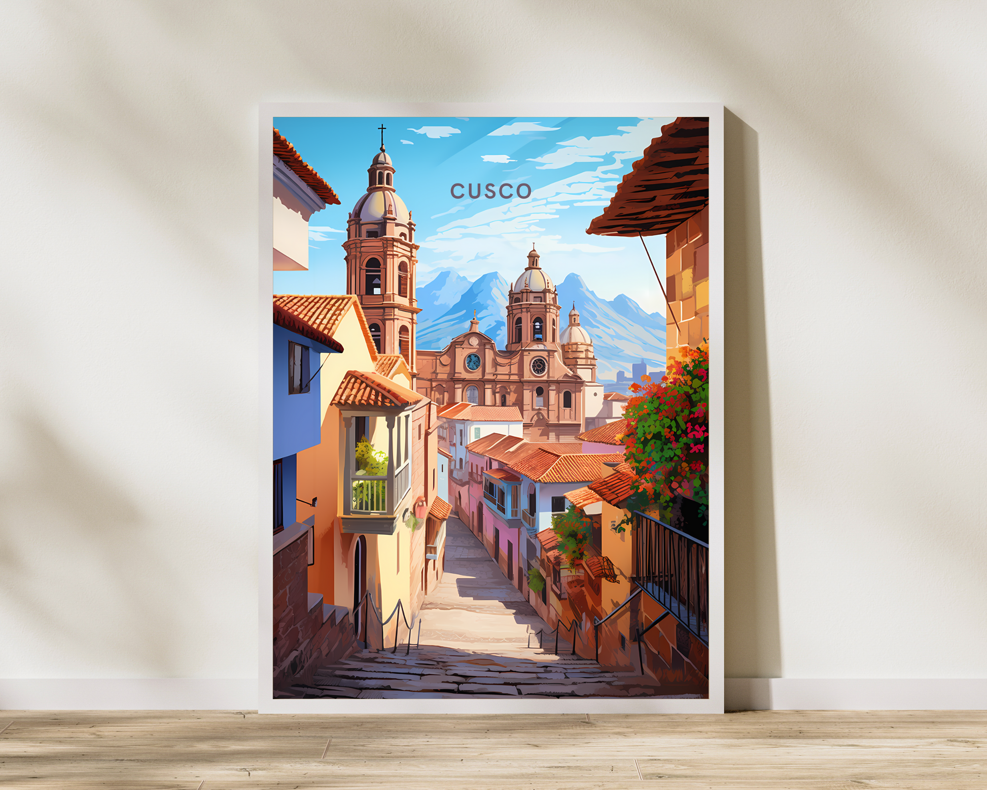 Cusco Peru Travel Poster Print - Pitchers Design