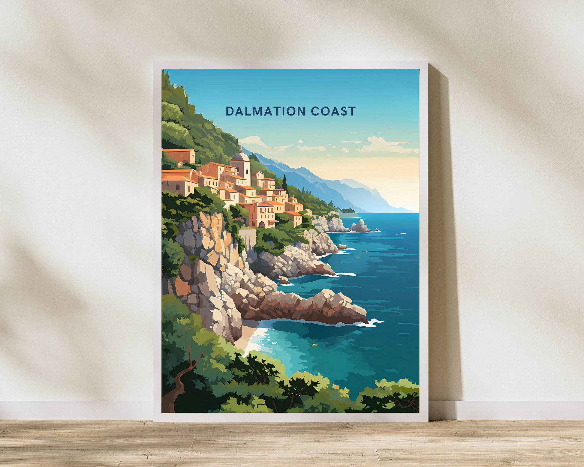 Dalmation Coast Croatia Travel Poster Print - Pitchers Design