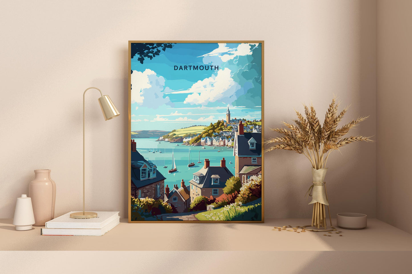 Dartmouth England UK Travel Print Poster - Pitchers Design