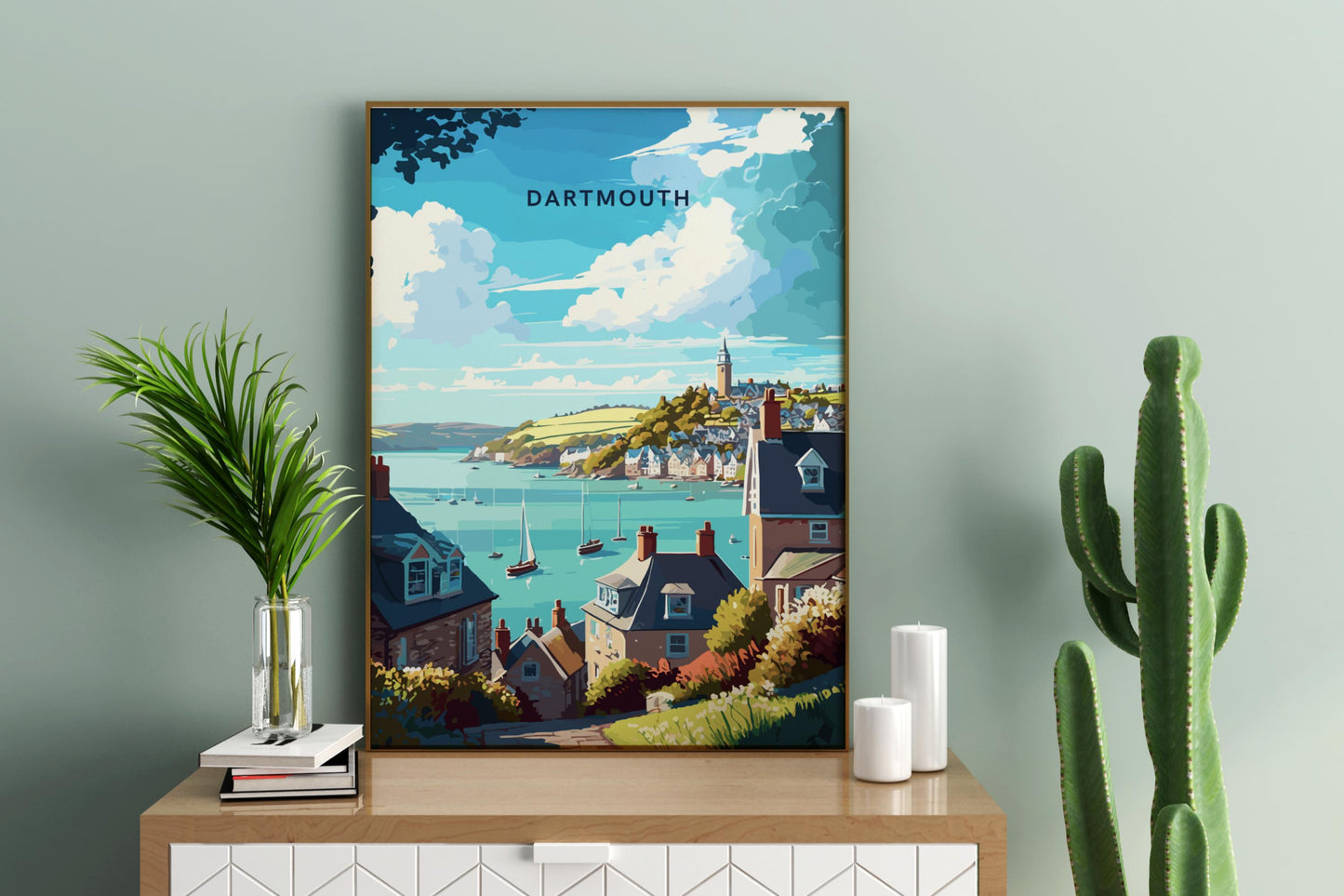 Dartmouth England UK Travel Print Poster - Pitchers Design