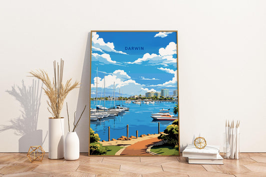 Darwin Australia Travel Print Poster - Pitchers Design