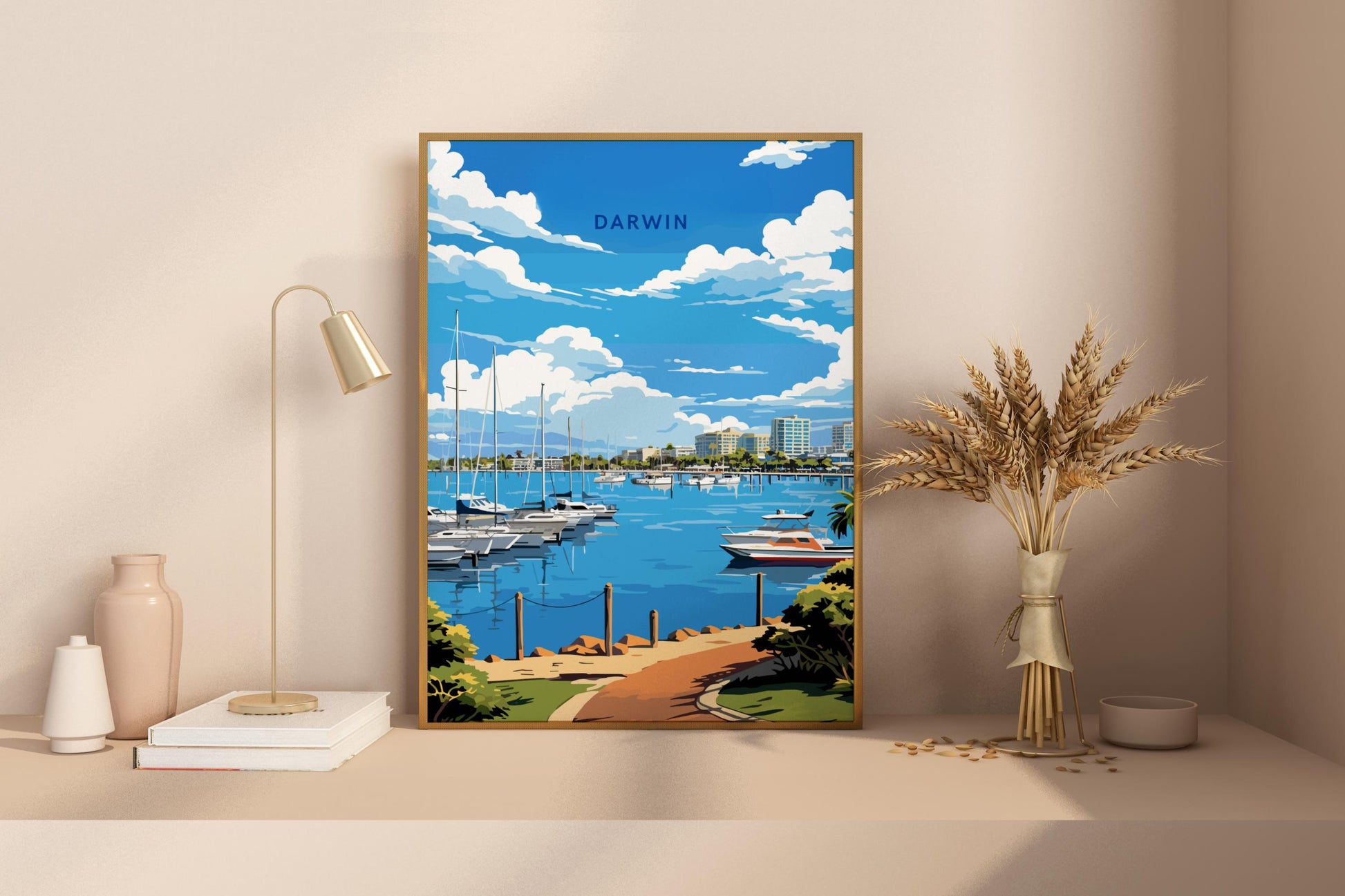 Darwin Australia Travel Print Poster - Pitchers Design