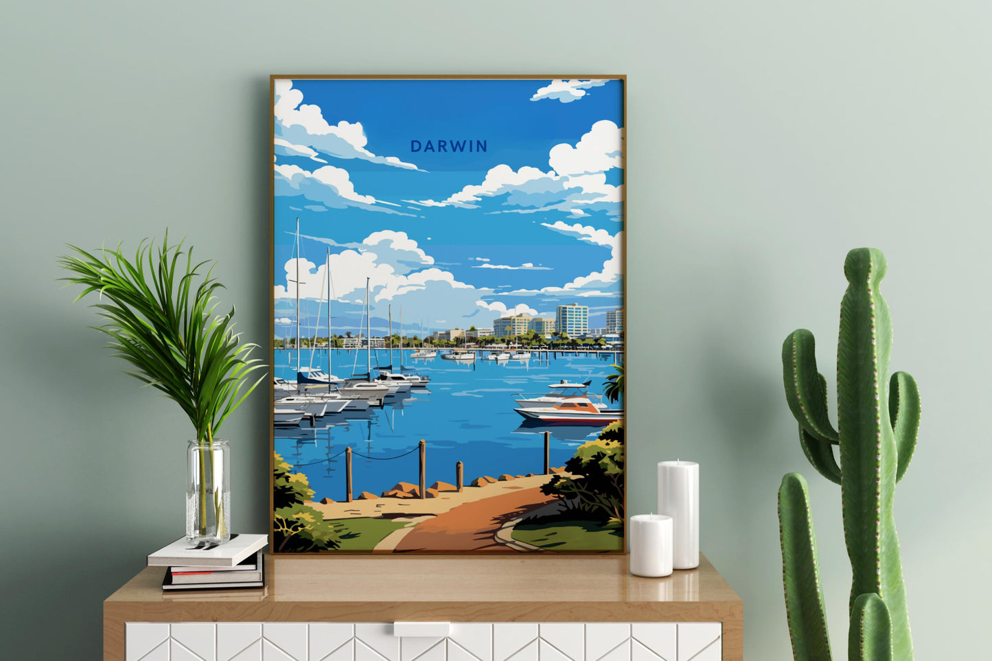 Darwin Australia Travel Print Poster - Pitchers Design