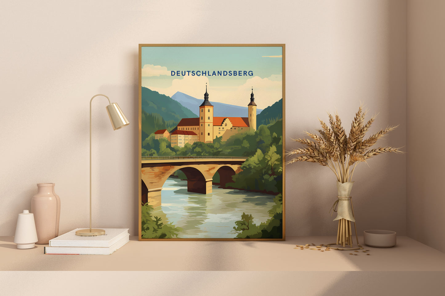 Deutschlandsberg Austria Travel Print Poster - Pitchers Design