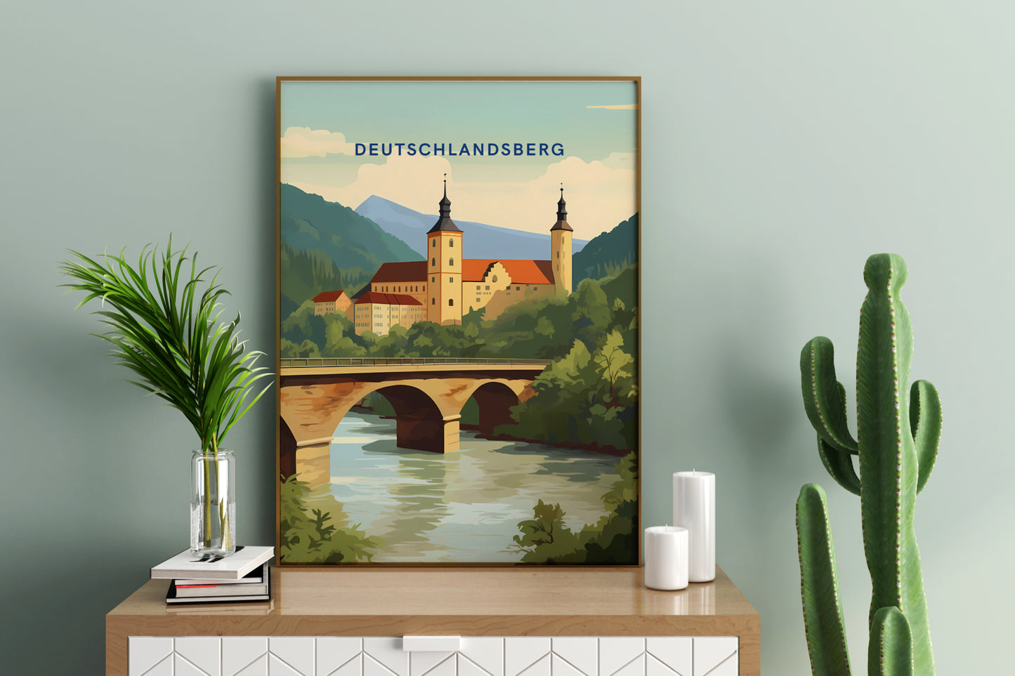 Deutschlandsberg Austria Travel Print Poster - Pitchers Design