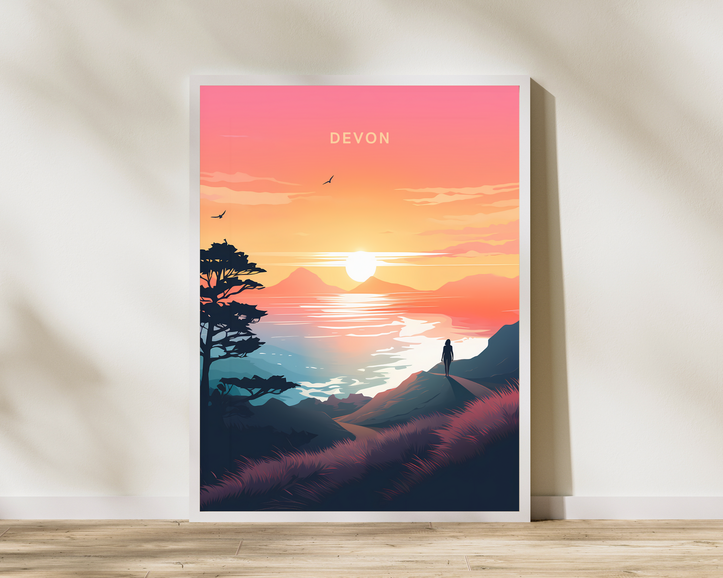 Devon England Travel Poster Print - Pitchers Design