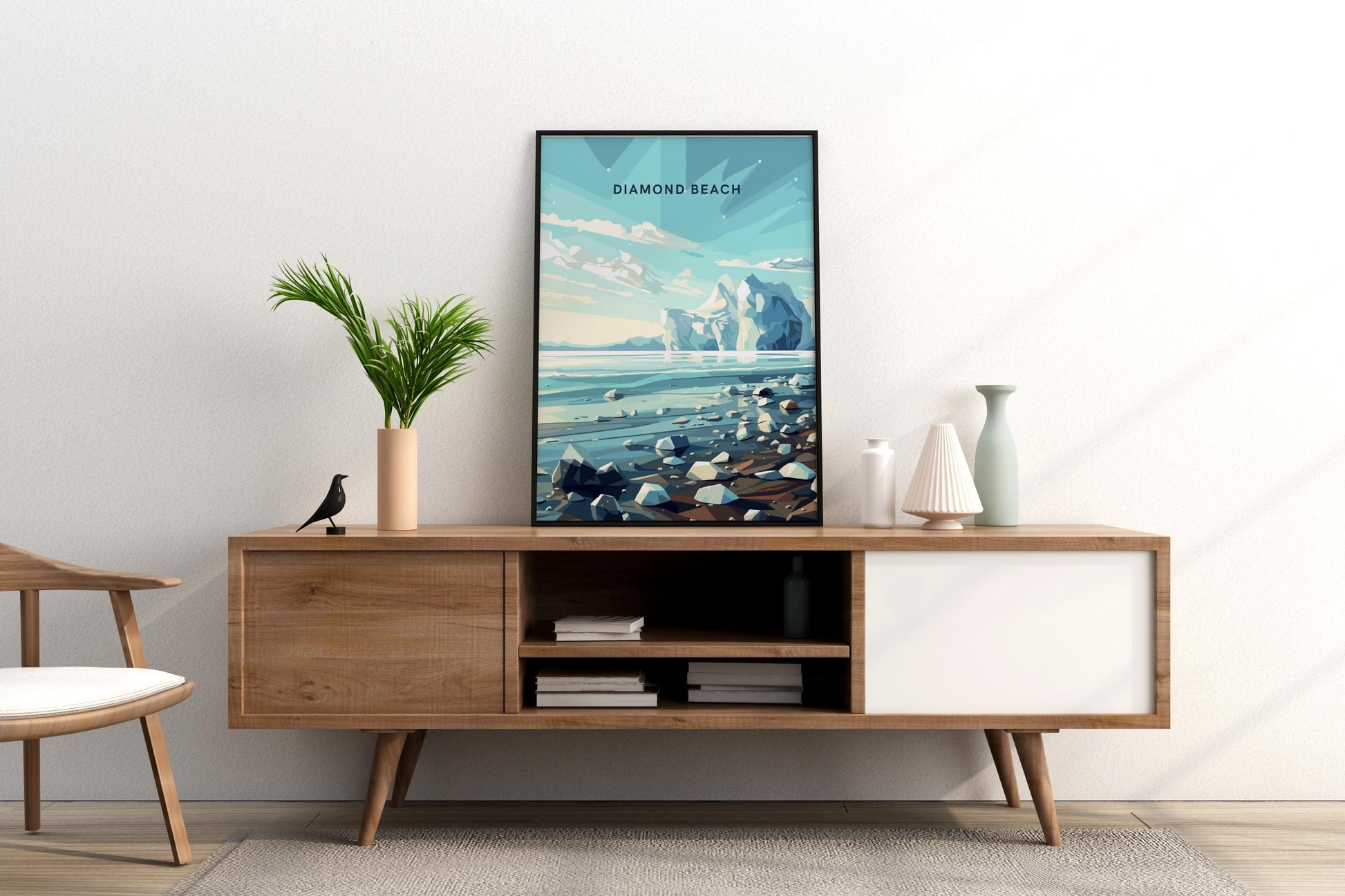 Diamond Beach Iceland Travel Print Poster - Pitchers Design