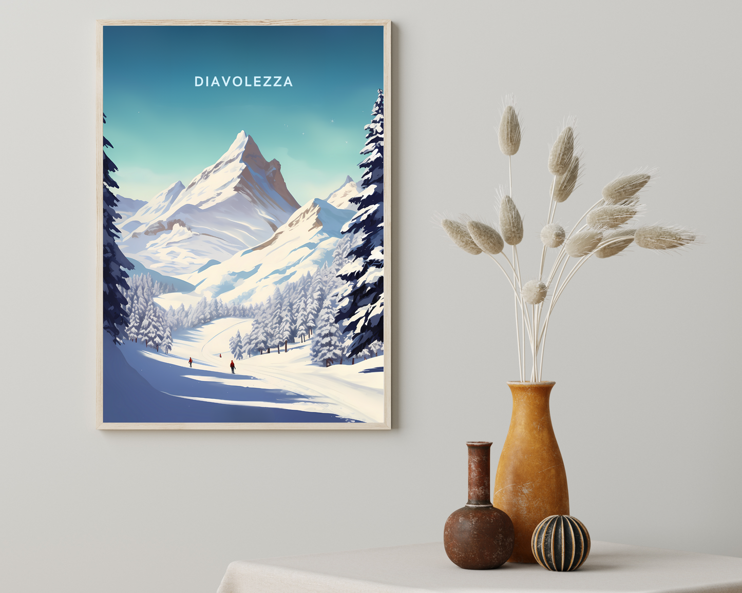 Diavolezza Switzerland Travel Poster Print - Pitchers Design